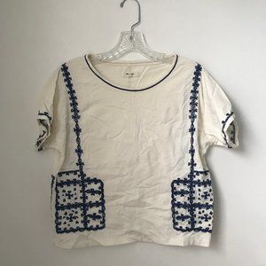 MADEWELL EMBROIDERED SHORT SLEEVE [WOMENS XS]